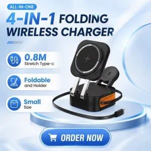 Most Selling Products Wireless Charger Quick Charging Magnetic Multi Device Charging Station for Phone Watch Earphone