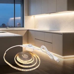 Motion Sensor Smart LED Strip Light 5V USB Flexible Tape for Kitchen Cabinet Closet Wardrobe and Stair Decor with Timer