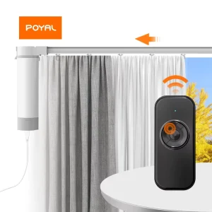 Motorized Electronic Curtain Openers Voice Control for Bathroom Outdoor Hotels Use Modern Design Remote WiFi Control