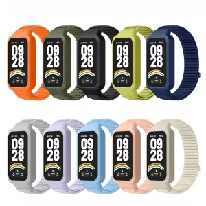 Mountain Texture Nylon Watch Strap for Redmi Band 3 Breathable Sport Replacement Wristband Adjustable Smart Bracelet Accessories