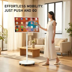 Movable Smart Screen Portable Touch Screen Mobile All in One Display Rotatable Smart Monitor 27″ Rolling IPS Panel 120Hz Refresh