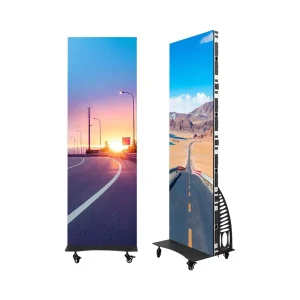 Moveable Indoor Floor Standing Digital LED Poster Display Screen with P2.5 Pixel Pitch Smart Control System LCD 3 Year Warranty