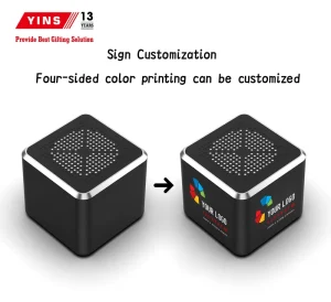 Multi Function Cube Wireless Audio Speaker Compact Desktop Speaker With TF Card AUX Input For Home Office Daily Use