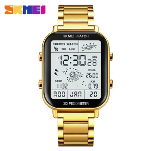 Multi Functional Step Counting Steel Strip Men’s Electronic Smart Watch Sports Calorie Calculation Men’s Wristwatch