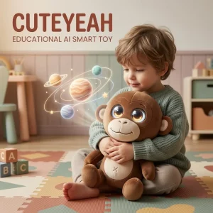 Multi-Language Monkey Stuffed Doll Smart App Control 4G AI Dialogue Educational Plush Animal Toy Washable OEM Unisex