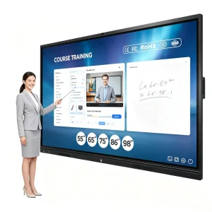 Multi Touch Smart Meeting Display 65 75 86 98 Inch 4K LCD Dual OS Support Intelligent Writing Wireless Casting