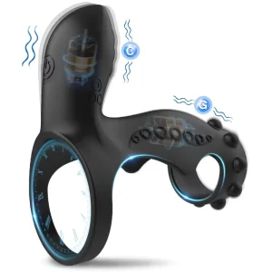 Multi frequency Vibration Wearable Erotic Delay Ring for Couples Suitable for Male Sexual Intercourse