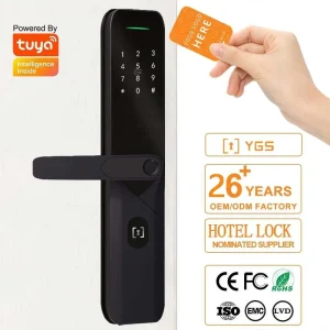 Multi function Entrance Card Safety Tuya Ttlock Fingerprint Smart Lock Wifi Digital Smart Door Lock