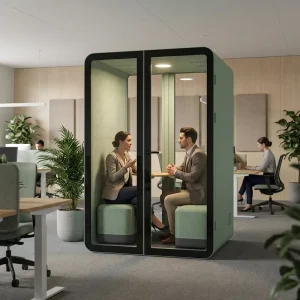 Multi functional Smart Portable Soundproof Acoustic Meeting Pod OEM ODM Fireproof Acoustic Privacy Booth for 1 2 Person Office