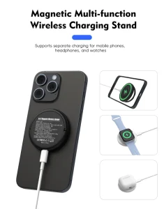 Multifunctional Magnetic Wireless Charger 15W Wireless Phone Charger for Earphones and Watches