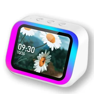 Multifunctional Wireless Speaker Smart Alarm Clock Handfree Speaker with AI Voice HD Screen Weather Display Music Playback
