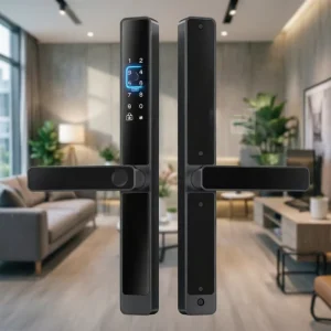 Multilingual Configuration Semi Automatic Smart Door Lock Fingerprint Digital Password Phone Remote Control Electronic Lock