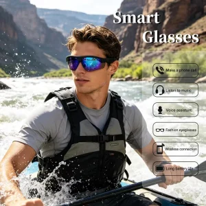 Music Smart Glasses UV400 Dual Channel Stereo Speaker Equalizer 360 Immersive Sound Unisex for City Walking Daily Outings