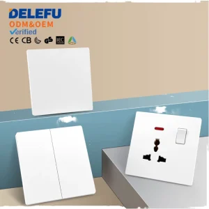 Muti Function UK Standard Wall Socket Power Light Switch Various Colors Waterproof Wall Outlet Single Double Pole 250V 16A