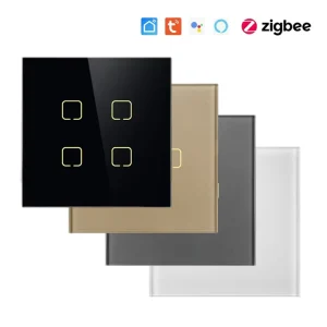 Mvava CE 1 2 3 4 Gang Single Pole 1 Way 600W 10A 86mm EU UK Smart Mirror Crystal Glass Panel for WiFi Alexa Wall Touch Light