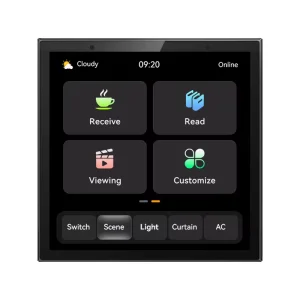 N4 Zigbee Wall Smart Switch 4 Inch LCD Touch Screen 8 Way Composite Control Panel With Radar For Tuya Home Automation