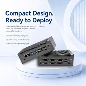 N97 Automation Controller Fanless Mini PC DDR4 Memory Dual LAN 6COM Display WiFi 4G Industrial System