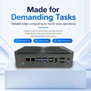N97 Industrial Embedded Computer Fanless Design 6COM RS232 Dual LAN Multi Screen DDR4 Mini PC for Equipment Integration