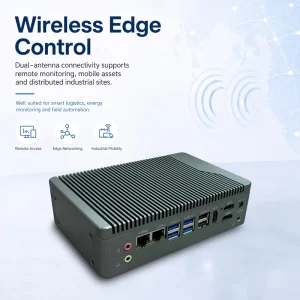 N97 Quad Core Fanless Industrial Computer Mini PC 6COM Dual Ethernet Display MSATA SSD WiFi Module for Remote Monitoring