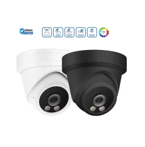 NDAA 8MP 4K VCA AI Smart Dome Turret PoE IP Camera with Built-in Mic Dual Light Night Vision Security Camera