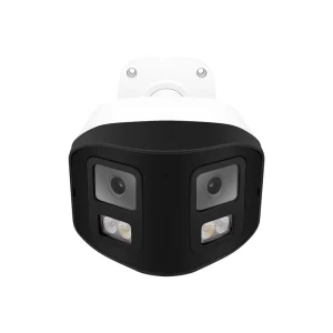 NDAA Compliant 8MP Panoramic 180 Degree View AI Color Night Bullet Network IP Security Camera Dual Lens 2 Way Audio Slot