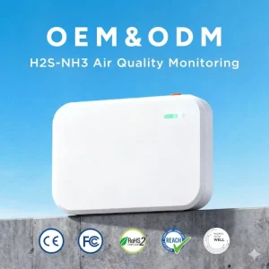 NDIR CO2 H2S NH3 Light Noise Pressure Humidity Temperature IAQ Index Multi Sensor Public Restroom Smart Office Air Quality