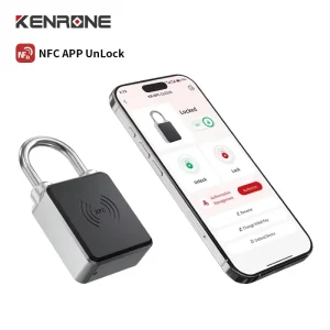 NFC Smart Padlock Mobile App Permission Management Multi-User Access Control Battery-Free Lock for Locker Dormitory Gym Suitcase