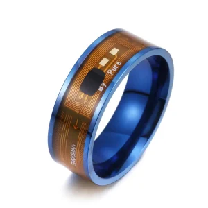 Fashion Men’s Ring Magic Wear Android Phones NFC Smart Ring Finger Digital Stainless Steel Ring