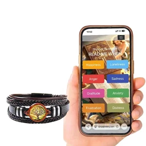 NFC Smart Sensing Life Tree Unisex Stainless Steel Plant Pattern Strand Bracelet Cross Border Multi Layer Braided Phone Touch