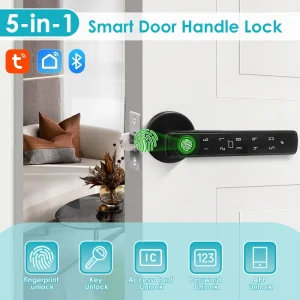 NFC Unlocking Pad Lock Pick Keyless Fingerprint Smart Home Device Security System Bedroom App Control Smart Handle Lock