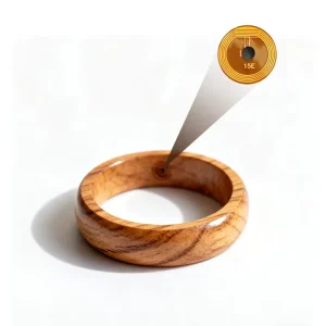 NFC Wooden Ring Customizable Smart Wood Ring NTAG213 215 216 Chips Waterproof Mini Tag RFID 13.56MHz Business Card