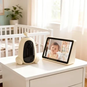 NO WiFi Baby Safety Monitor Night Light Feeding Reminder Smart Soothing Lullaby White Noise Crying Playback Nursery Security
