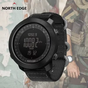 NORTH EDGE APACHE Men’s Smart Watch Altimeter Barometer Compass Smartwatch Hiking Watches Clock Waterproof 50m