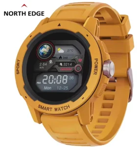 NORTH EDGE Mars 2 Men’s Smart Watch Heart Rate Blood Pressure Blood Oxygen Monitor Full Touch Screen Outdoor Sports Watch