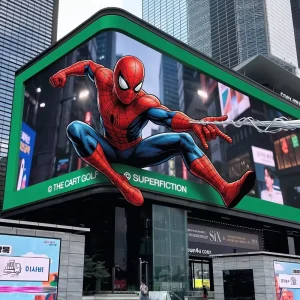 Naked 3D Giant LED Advertising Screen Outdoor 4K HD IP65 Waterproof 6000CD Sunlight Readable LED Advertising Display Screen