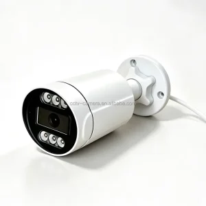 Network IP Security CCTV Metal Bullet Color Video Camera with Smart Dual Light and Mic and Speaker for Two Way Audio