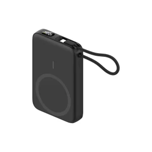 New 10000mAh Li Polymer Ultra Slim Waterproof Magnetic Fast Charging 15W Output Portable Power Bank Type C Digital Display