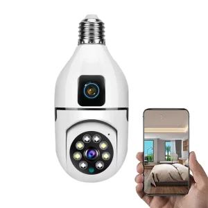 New 1080p Full HD WiFi Smart Home IP CCTV Camera with 355 Degree View CMOS Sensor Under 10x Zoom MicroSD Recording Mini Design