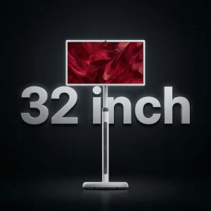 New 32 Inch Wireless Portable Smart Screen Android 13 TV with USB Touch Display Battery Wheels for Digital Signage