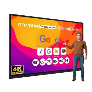 New 75 Inch Lcd Office Interactive Electronic Whiteboard Display Network Stand Vertical Tv Display Digital Advertising Board