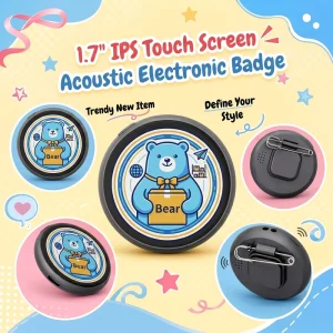 New AI Electronic Gadgets Smart Digital Display E badge App Control for Image Video Display Transmission