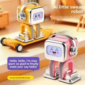 New AI Robot Xiao Qian Smart Robot Skateboard Rechargeable Self Learning Speech Image Recognition 8GB+ Storage Emotional