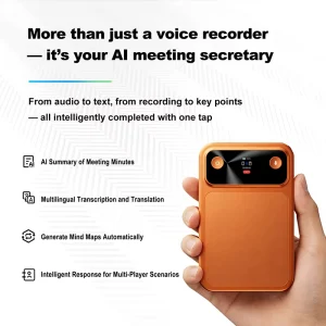 New AI Voice Recorder Mini Portable Digital Recorder Voice to Text Translation Meeting Note Taker 16GB Storage