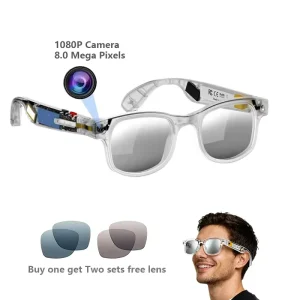 New Aimb G2 Smart Eye Glasses 8MP 1080P Anti Shake Camera WIFI Transfer ChatGPT Voice Control AI Translation Smart Glass