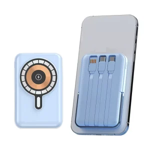 New Aluminum Alloy Mini Magnetic 15w Wireless Fast Charging Power Bank 10000mah