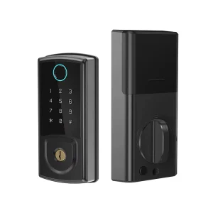 New App Control Tuya Wifi Deadbolt Smart Lock Auto Unlock Password Card Fingerprint Key Unlock for Wooden Door