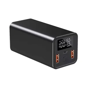 New Arrival 20000mAh 65W Aluminum Alloy Portable Mini Laptop PD Power Bank LED Display Dual USB Type C Outdoor Use Smart Phone