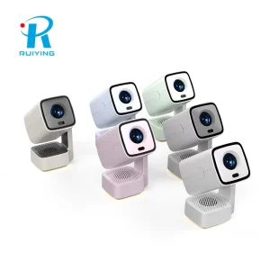 New Arrival 320° Rotatable Mini Smart Projector 2inch Optical Engine Android 14 HD LED 1080P Decoding Home Mood Light Projector
