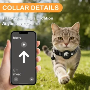 New Arrival High Quality Soft Adjustable Cat & Dog Collar with GPS Tracking Eco Friendly Waterproof Pet Leash with Ribbons