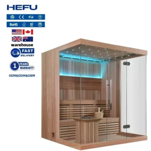 New Arrival Modern Apartment Steam Tent Box Luxe Far Dome 3-4 Person Non Toxic Infrared Home Sauna Portable Solid Wood